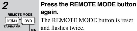 ONKYO HT-S780 - Resetting the REMOTE MODE Buttons - 2