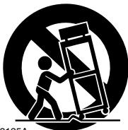 ONKYO HTP-750 - PORTABLE CART WARNING - 1