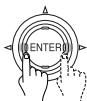 ONKYO TX-DS595 - Press either the jog dial or the cursor button on the remote controller once. - 3