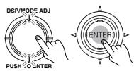 ONKYO TX-DS595 - Press the jog dial or ENTER button on the remote controller. - 1