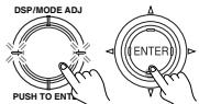 ONKYO TX-DS595 - Press either the jog dial or the cursor button on the remote controller once. - 1
