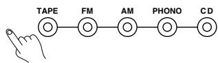 ONKYO TX-DS595 - Select the desired input source. - 2