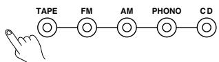 ONKYO TX-DS595 - Press the desired input source button. - 2