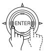 ONKYO TX-DS595 - Press either the jog dial or the cursor button on the remote controller once. - 3
