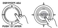 ONKYO TX-DS595 - Press the jog dial or the ENTER button on the remote controller. - 1
