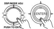 ONKYO TX-DS595 - Press either the jog dial or the cursor button on the remote controller once. - 1