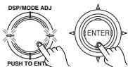 ONKYO TX-DS595 - Press either the jog dial or the cursor button on the remote controller. - 1