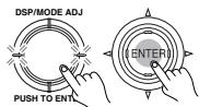 ONKYO TX-DS595 - Press the jog dial or ENTER button on the remote controller. - 1