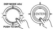 ONKYO TX-DS595 - Press either the jog dial or the cursor button on the remote controller. - 1