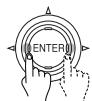 ONKYO TX-DS595 - Press either the jog dial or the cursor button on the remote controller once. - 4