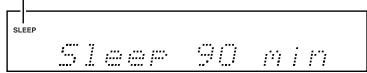 ONKYO TX-SR504 - Press the remote controller's [SLEEP] button repeatedly to select the required sleep time. - 1