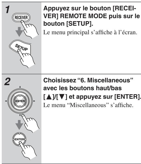 ONKYO TX-SR805 - Réglage du format TV (pas sur le modèle américain du nord) - 2
