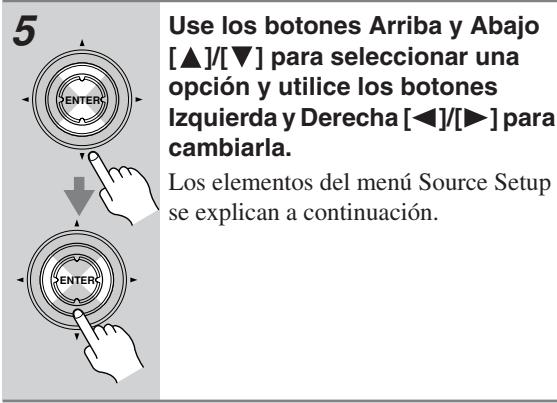 ONKYO TX-SR805 - Configuración del fuente - 4