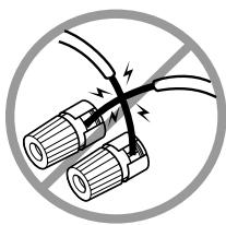 ONKYO TX-SR805 - Precauciones durante la connexion de los altavoces - 1