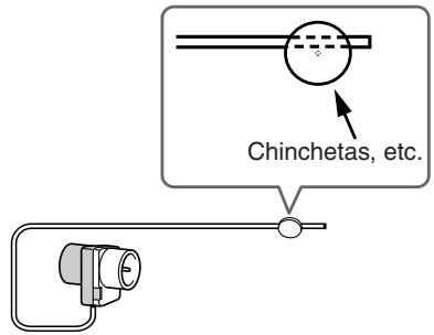 ONKYO TX-SR875 - Utilice chinchetas o algo similar para fazer la antenna FM en su posicion correcta. - 1