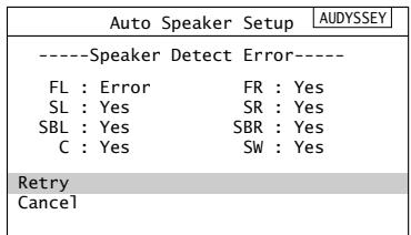 ONKYO TX-SR875 - Error detection of los altavoces - 6