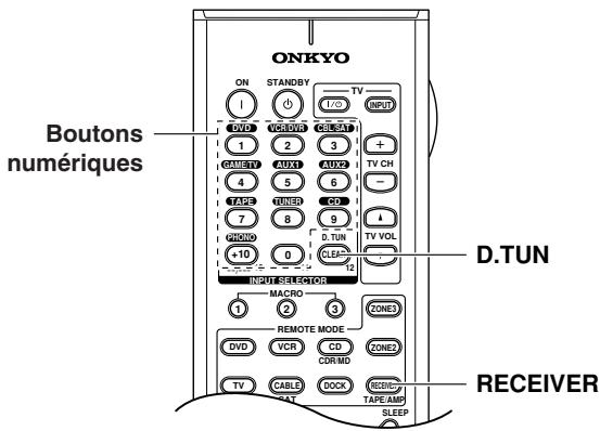 ONKYO TX-SR875 - Recherche d'une station radio par fréquence - 1