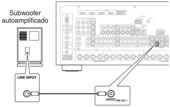 ONKYO TX-SR875 - Conectar un Subwoofer autoamplificado - 1