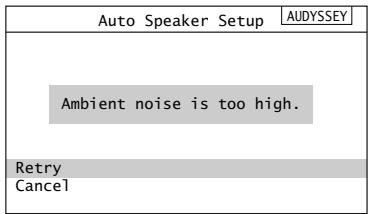 ONKYO TX-SR875 - Mensajes de error - 2