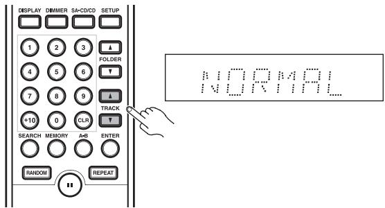 ONKYO C-S5VL - Press the TRACK  buttons, and select the setting value. - 1