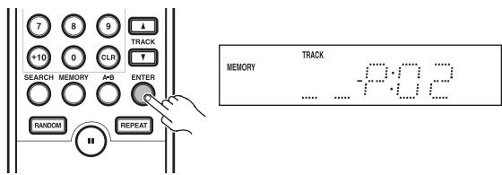 ONKYO C-S5VL - Press the ENTER button. The track you entered is storing the next track appeal - 1