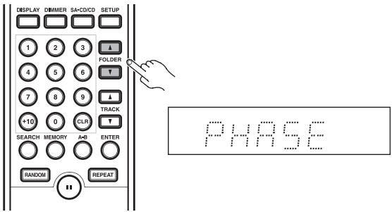 ONKYO C-S5VL - Press the FOLDER  buttons, and select the item you wish to configure. - 1