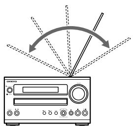 ONKYO CR-315 - Adjusting and installing the FM antenna - 1
