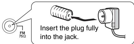 ONKYO CR-325 - Attach the FM antenna, as shown. - 1