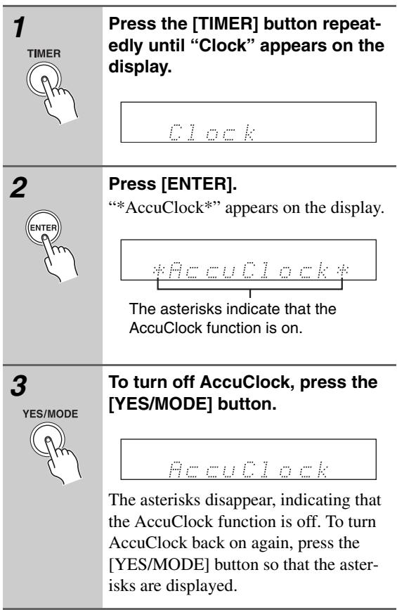 ONKYO CR-325 - Turning Off the AccuClock Function - 2