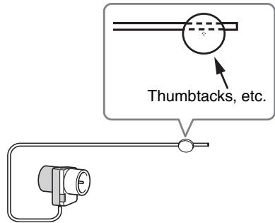ONKYO CR-525 - Use thumbtacks or something similar to fix the FM antenna into position. - 1