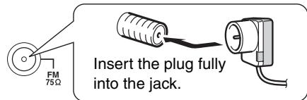 ONKYO CR-525 - Attach the FM antenna, as shown. - 1
