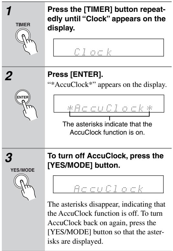 ONKYO CS-315 - Turning Off the AccuClock Function - 2