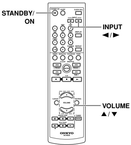 ONKYO CS-315 - Adjusting the Volume - 3