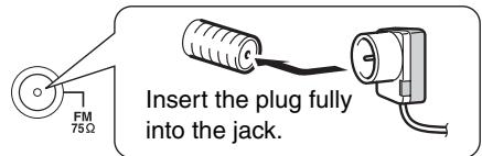 ONKYO CS-325 - Attach the FM antenna, as shown. - 1