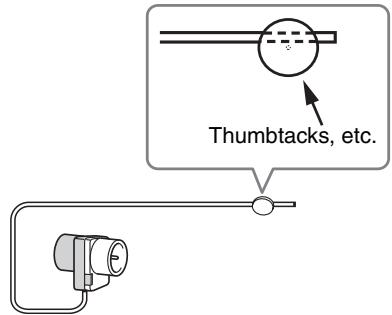 ONKYO CS-325 - Use thumbtacks or something similar to fix the FM antenna into position. - 1