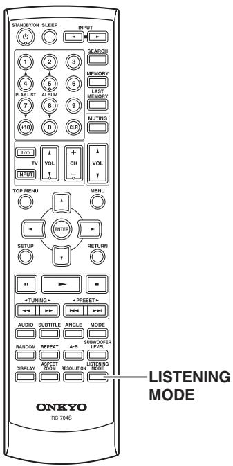 ONKYO DR-S501 - Selecting Listening Modes - 1