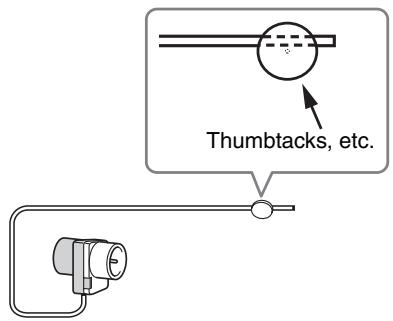 ONKYO DR-S501 - Use thumbtacks or something similar to fix the FM antenna into position. - 1