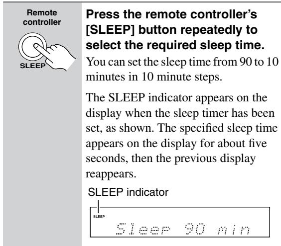 ONKYO HT-S3100 - Using the Sleep Timer - 1