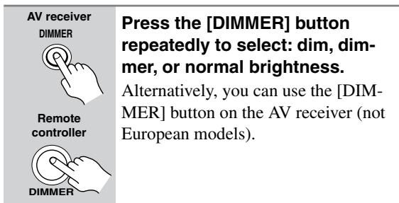ONKYO HT-S3100 - Setting the Display Brightness - 1