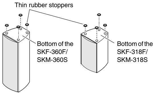 ONKYO HT-S3105 - Using the Rubber Stoppers for a More Stable Platform - 1