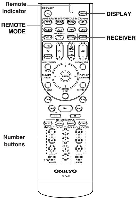 ONKYO HT-S5100 - Entering Remote Control Codes - 1