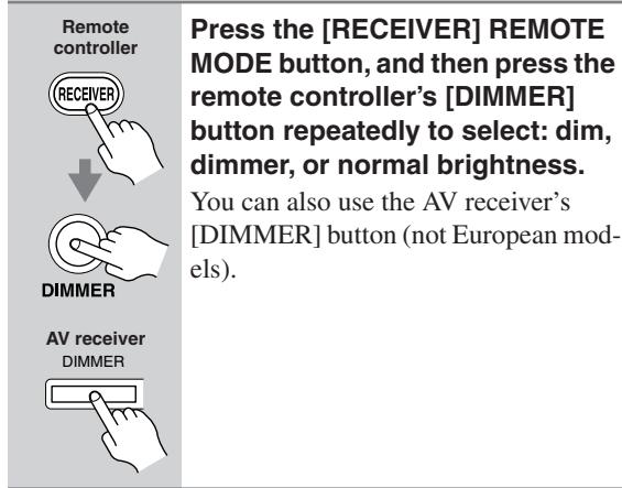 ONKYO HT-S5100 - Setting the Display Brightness - 1