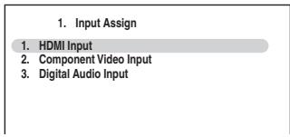 ONKYO HT-S7200 - Use the Up and Down [A]/[V] buttons to select "Input Assign", and then press [ENTER]. - 1