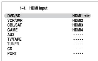 ONKYO HT-S7200 - Use the Up and Down [A]/[V] buttons to select "1. HDMI Input", and then press [ENTER]. - 1