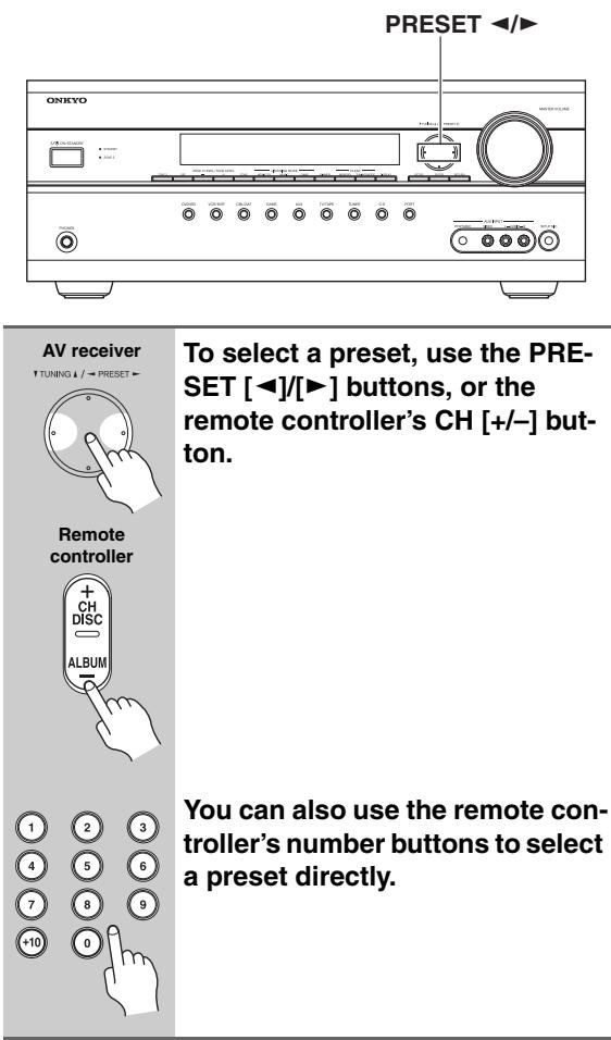 ONKYO HT-S7200 - Selecting Presets - 1