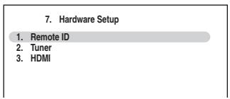 ONKYO HT-S7200 - Use the Up and Down [A]/[V] buttons to select "7. Hardware Setup", and then press [ENTER]. - 1