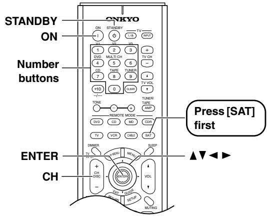 ONKYO HT-S770 - Controlling a Satellite Receiver - 1