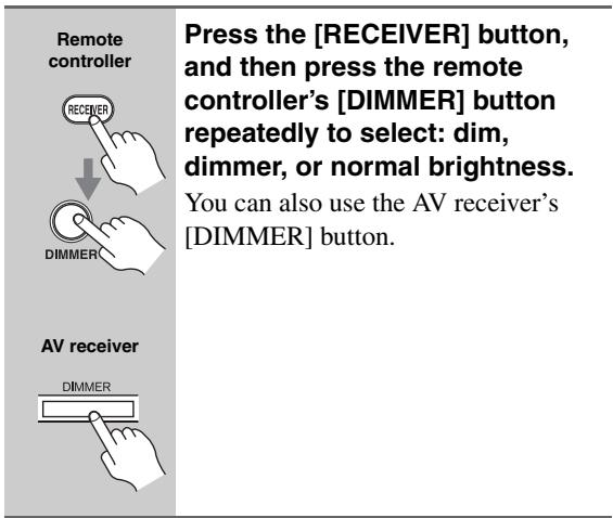 ONKYO HTP-570 - Setting the Display Brightness - 1