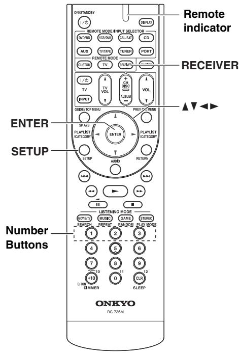 ONKYO HTP-570 - Common Procedures in Setup Menu - 1