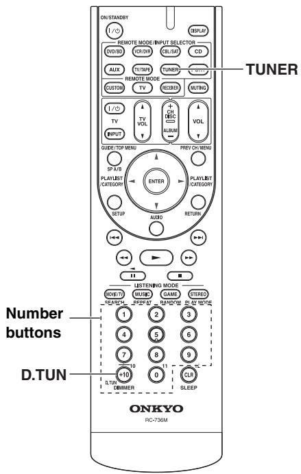 ONKYO HTP-570 - Tuning into Stations by Frequency - 1